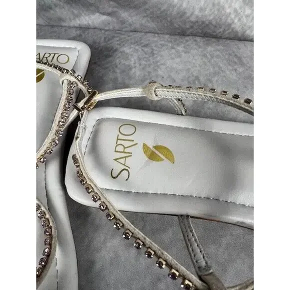 FRANCO SARTO Nolita Embellished Ankle Strap Sandal SIZE 6 M - Picture 4 of 8